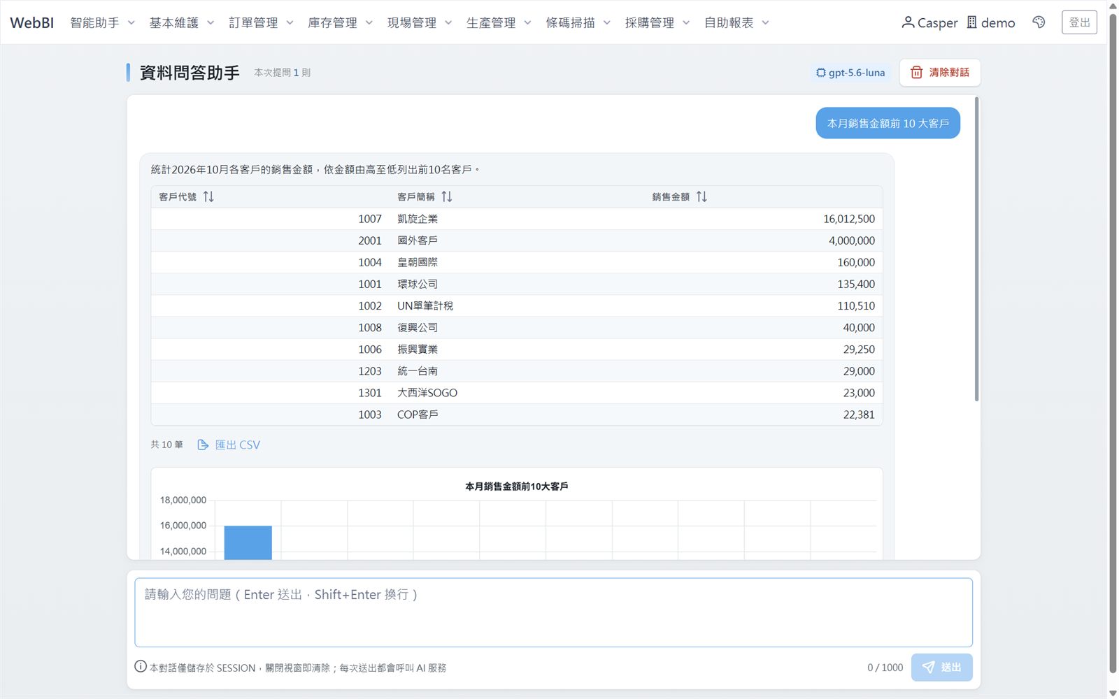 AI 資料問答